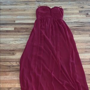 Burgundy long dress